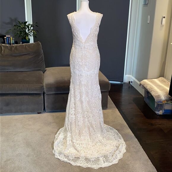 Women’s Bohemian Wedding Dress Size 8 NWT - Picture 6 of 15